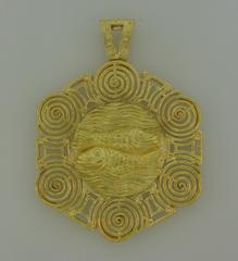 Van Cleef & Arpels Gold Pisces Zodiac Pendant