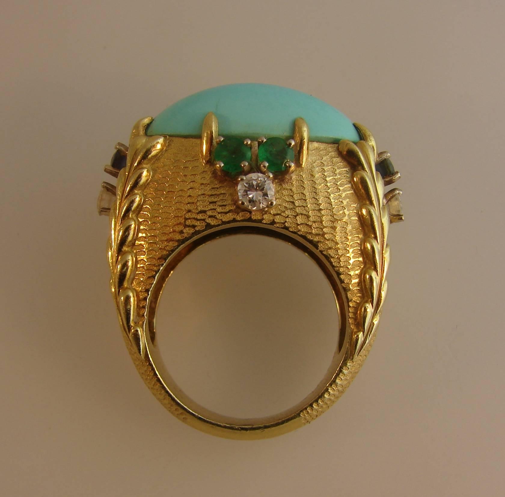 Vintage Cartier 18k Yellow Gold Cocktail Ring  In Good Condition In Beverly Hills, CA