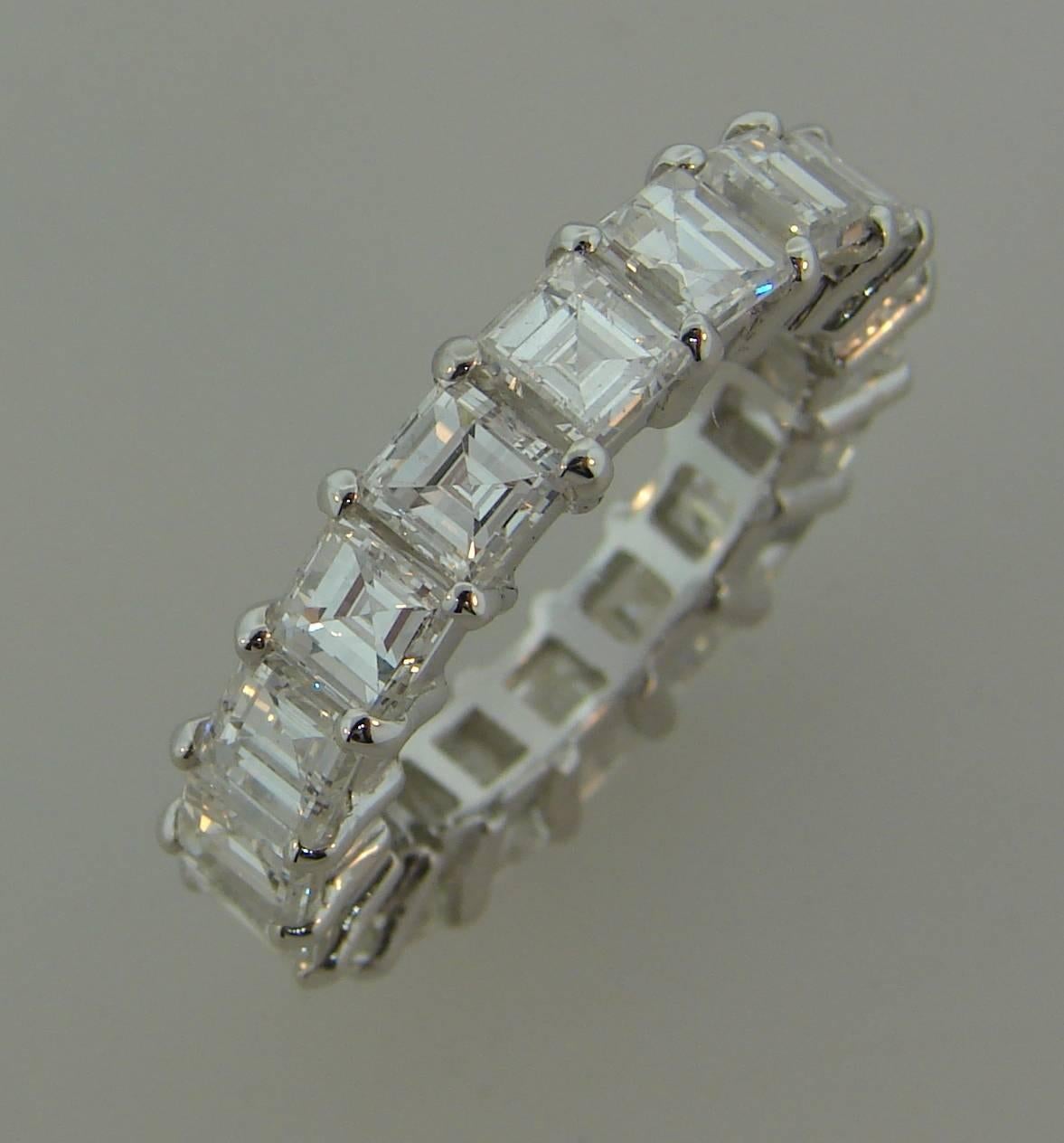 square diamond band ring