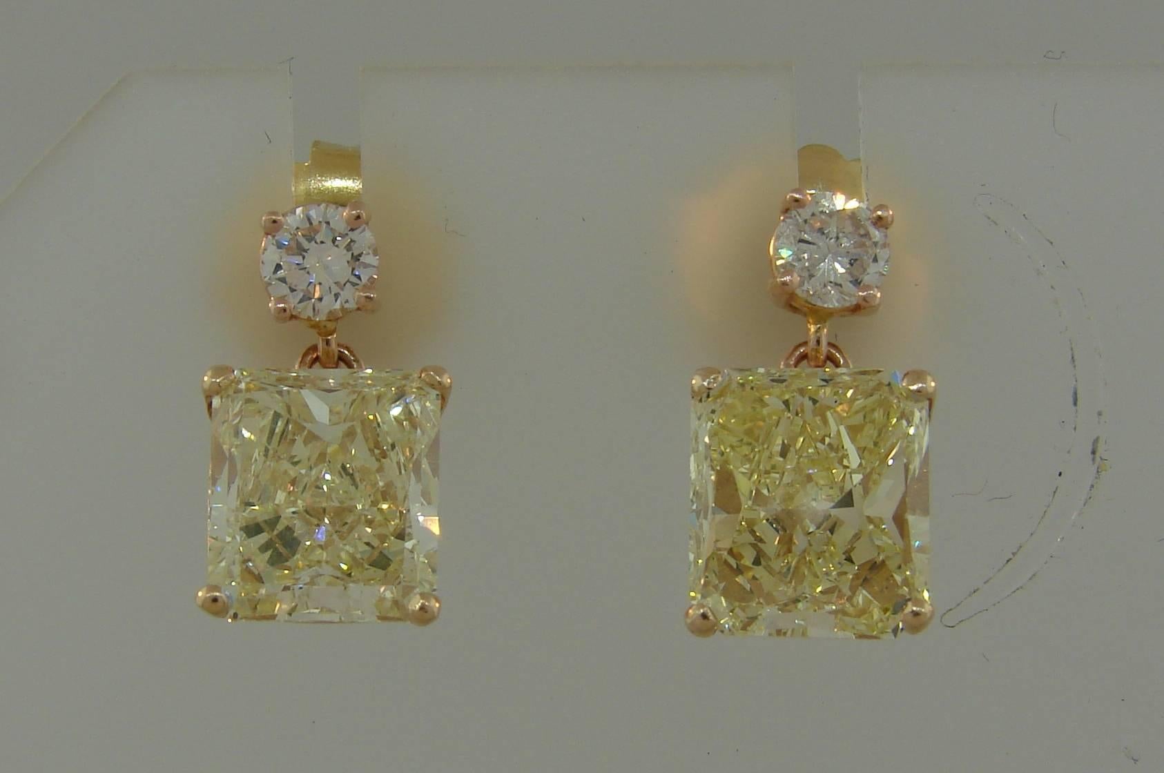 yellow stone drop earrings