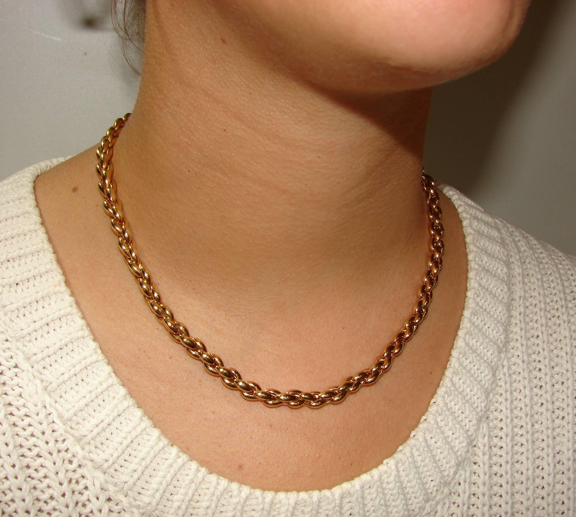 1993 Cartier Gold Chain Necklace In Excellent Condition In Beverly Hills, CA