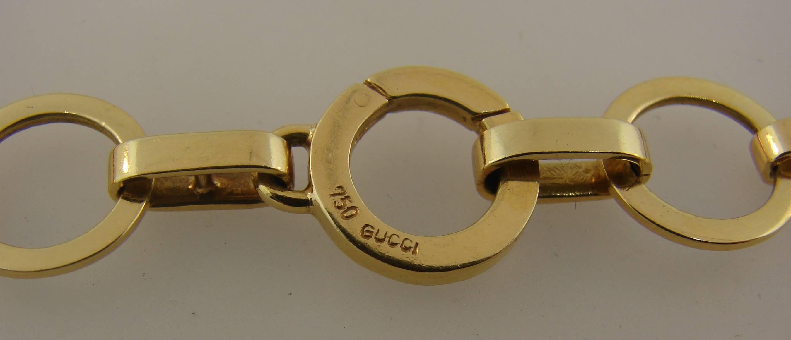 1970s GUCCI Tiger's Eye Gold Necklace Bracelet Set 3
