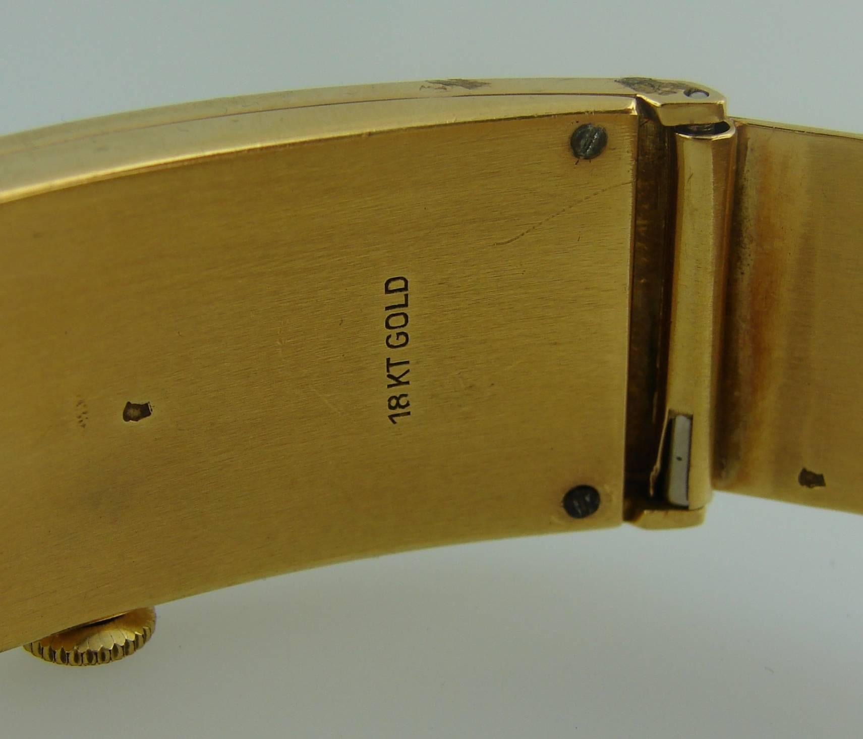 Gucci Ladies Yellow Gold Bracelet Wristwatch 1970s Manual Wind  3