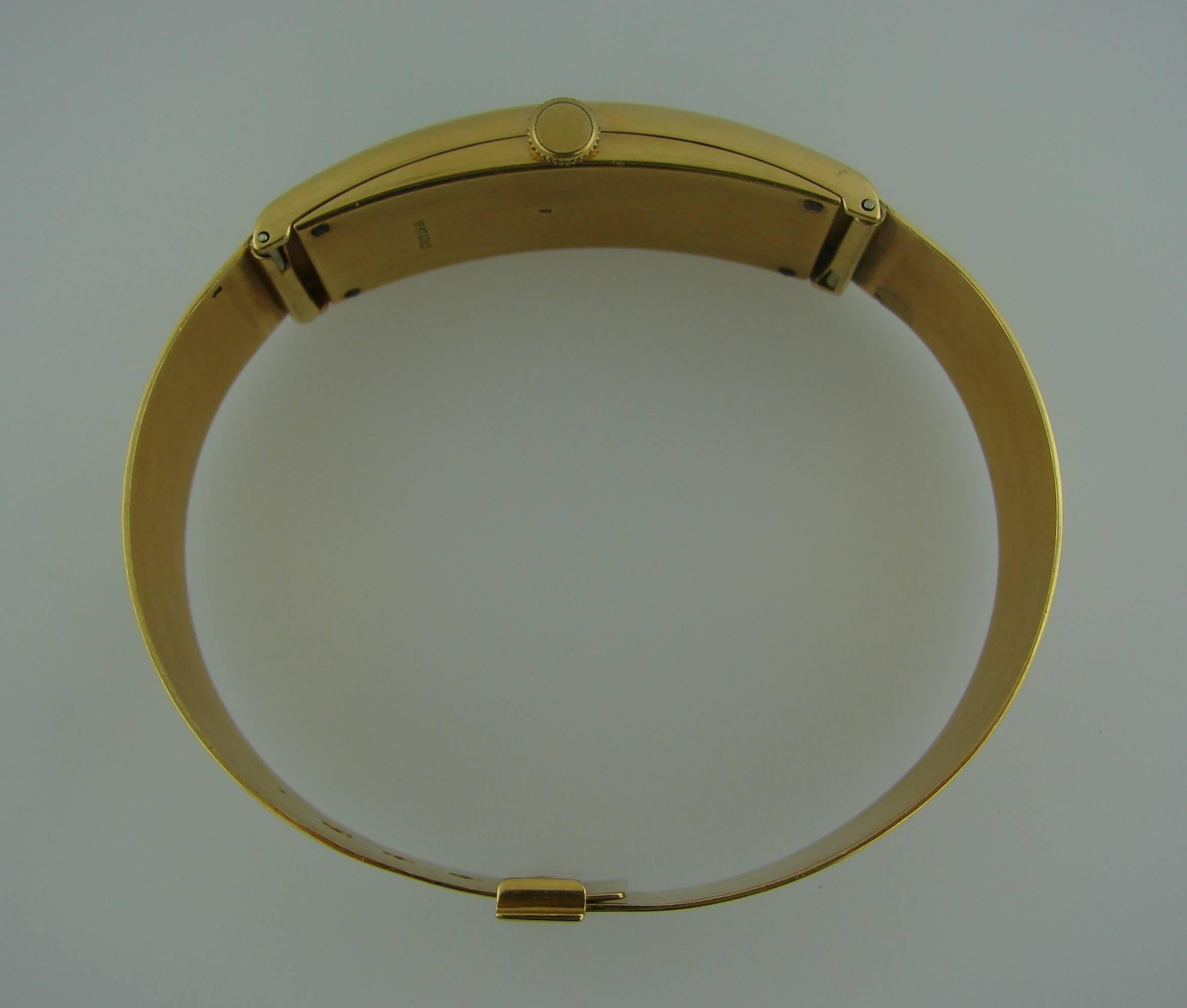 Gucci Ladies Yellow Gold Bracelet Wristwatch 1970s Manual Wind  1
