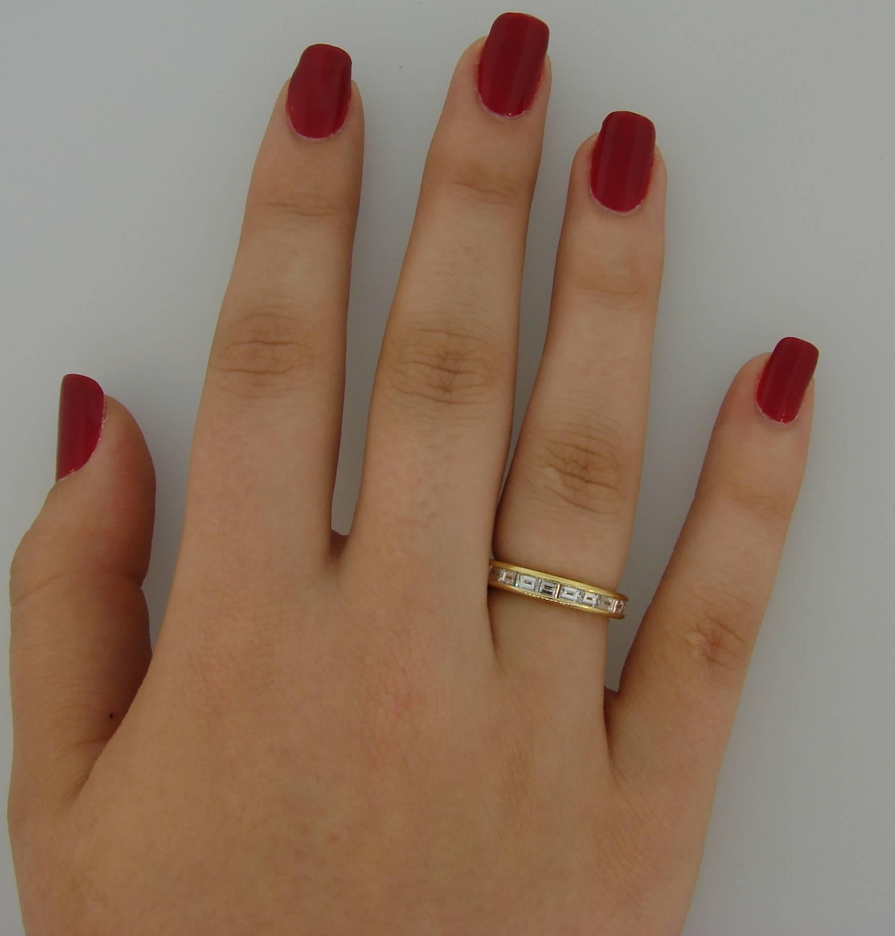 Women's Tiffany & Co. Diamond Yellow Gold Eternity Band Ring