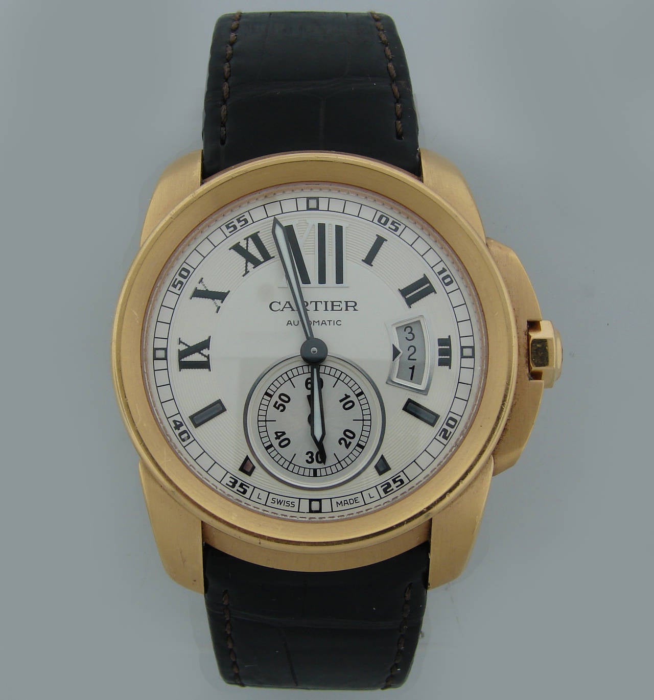 Watch-statement - Calibre de Cartier. Authentic. Comes with Cartier box.  Made of 18K rose gold. Automatic movement, Model 88177RX, Swiss made, Water resistant, 42MM, 1904-PS, 27 jewels, original Cartier 18k rose gold buckle, original Cartier