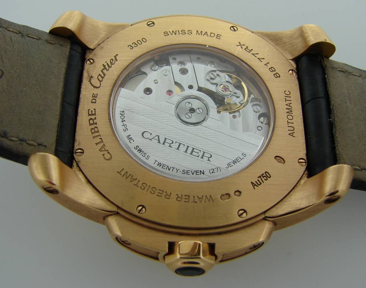 Women's or Men's Calibre De Cartier Rose Gold Automatic Wristwatch Ref 88177RX
