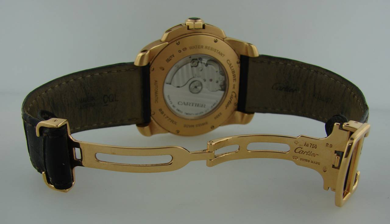 Calibre De Cartier Rose Gold Automatic Wristwatch Ref 88177RX 1