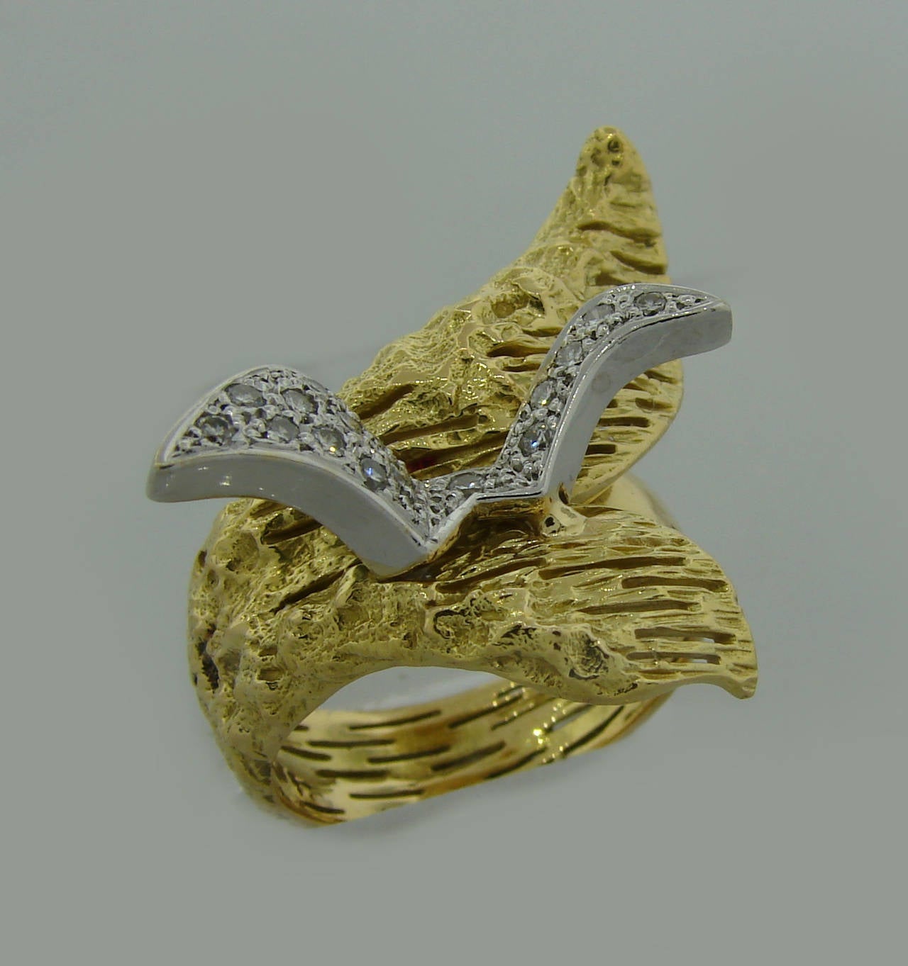 Georges Braque Diamond Gold Dione Ring In Excellent Condition In Beverly Hills, CA