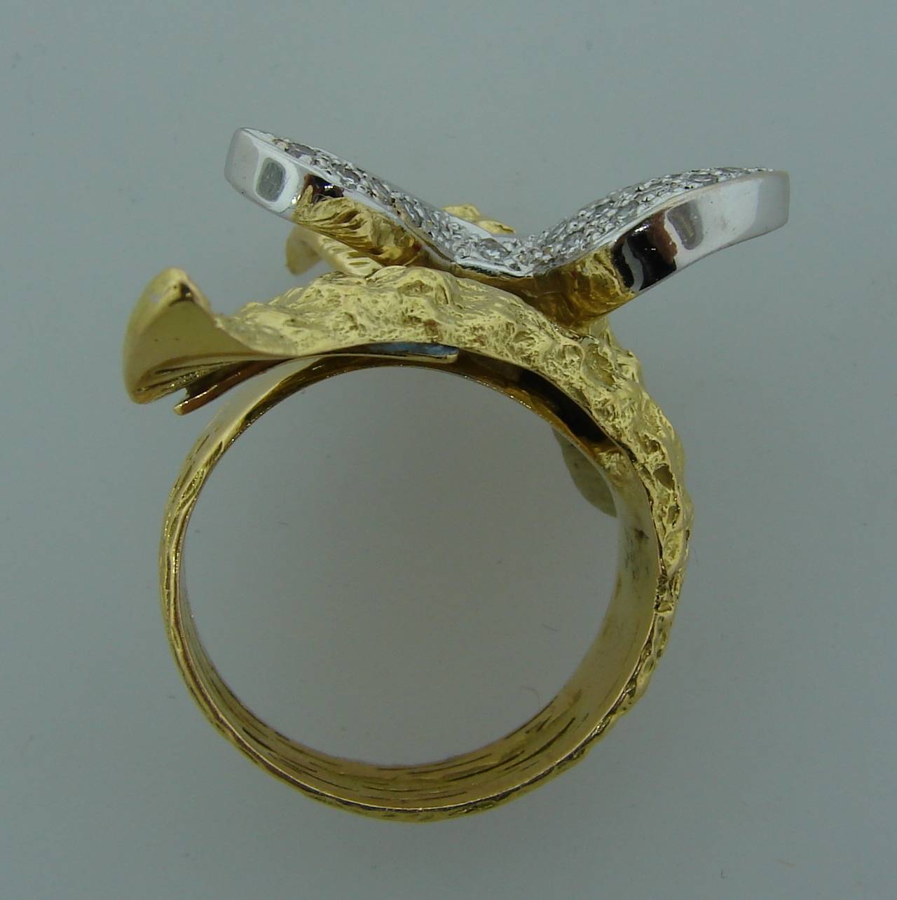 Georges Braque Diamond Gold Dione Ring at 1stDibs