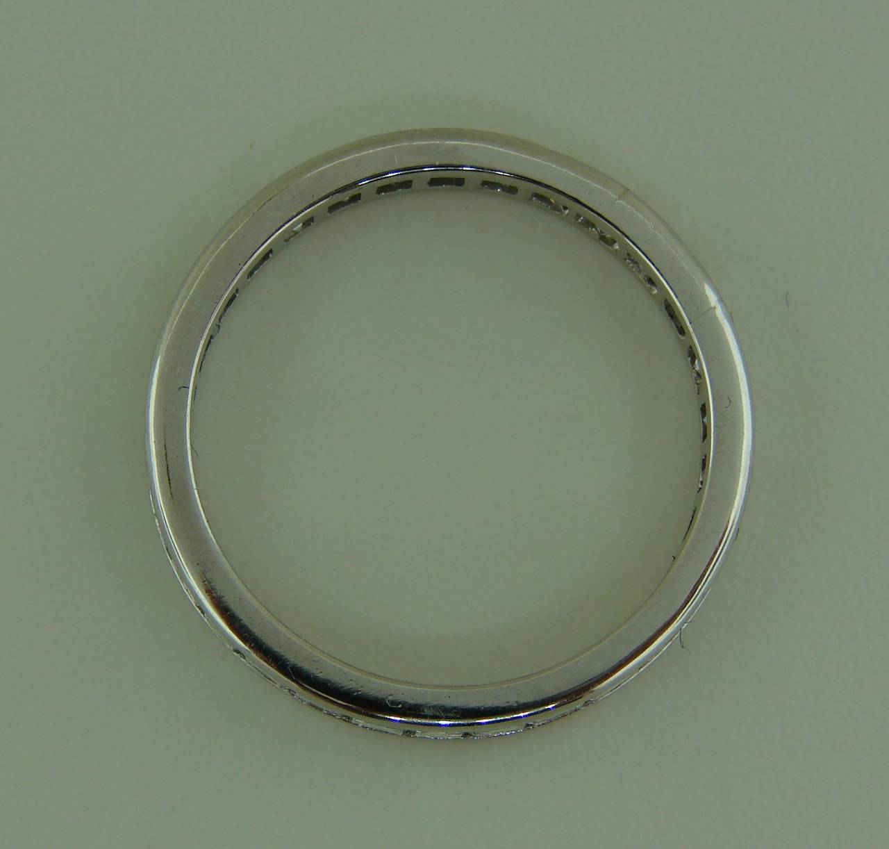 Square Cut Diamond Platinum Eternity Band Ring at 1stDibs square cut