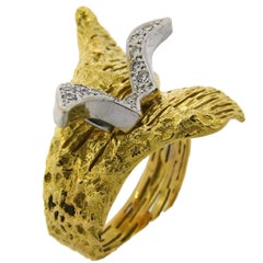 Vintage Georges Braque Diamond Gold Dione Ring