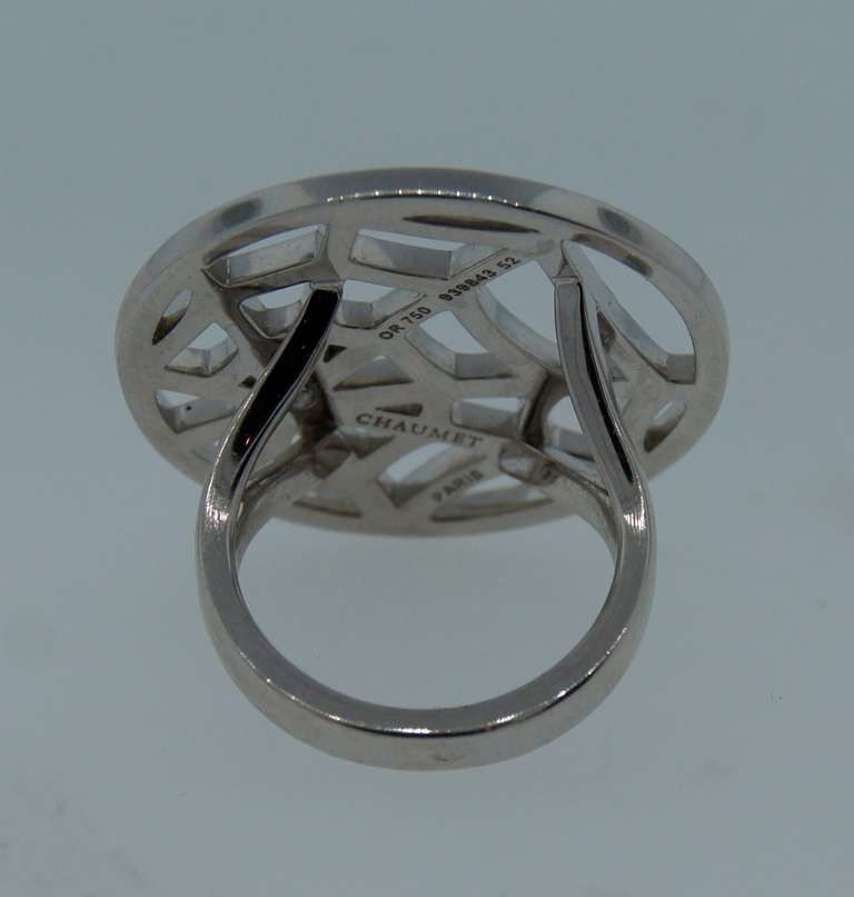 CHAUMET Diamond & White Gold Spider Net Ring 2