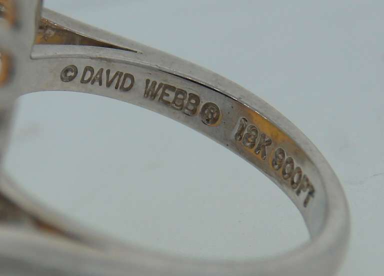 DAVID WEBB Opal Diamond Platinum & Gold Ring 4