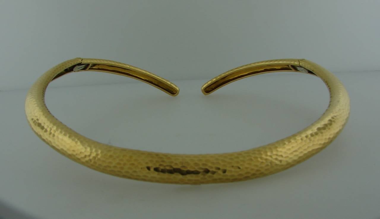 1970s Andrew Clunn Yellow Gold Choker Necklace 1