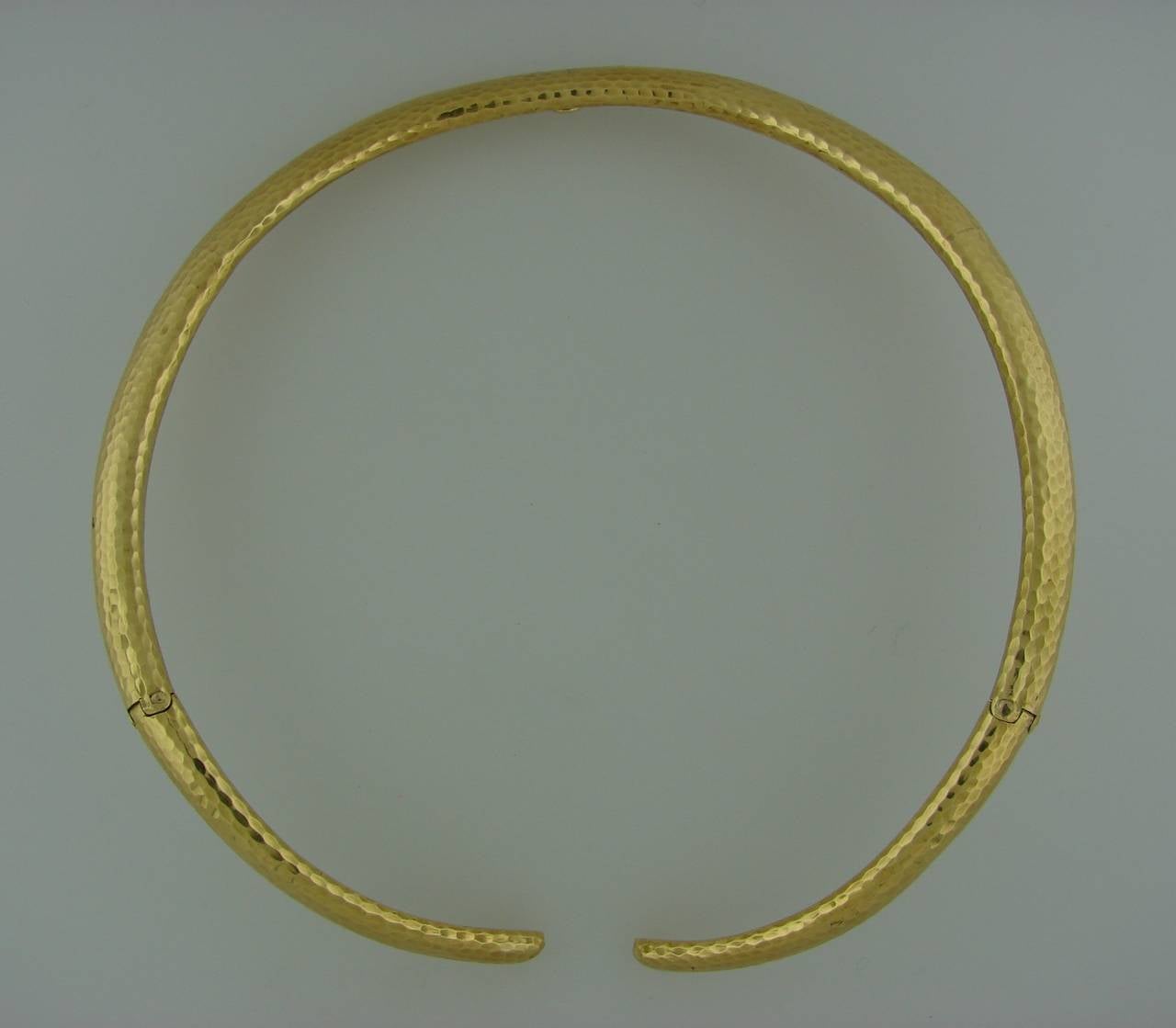 1970s Andrew Clunn Yellow Gold Choker Necklace 2