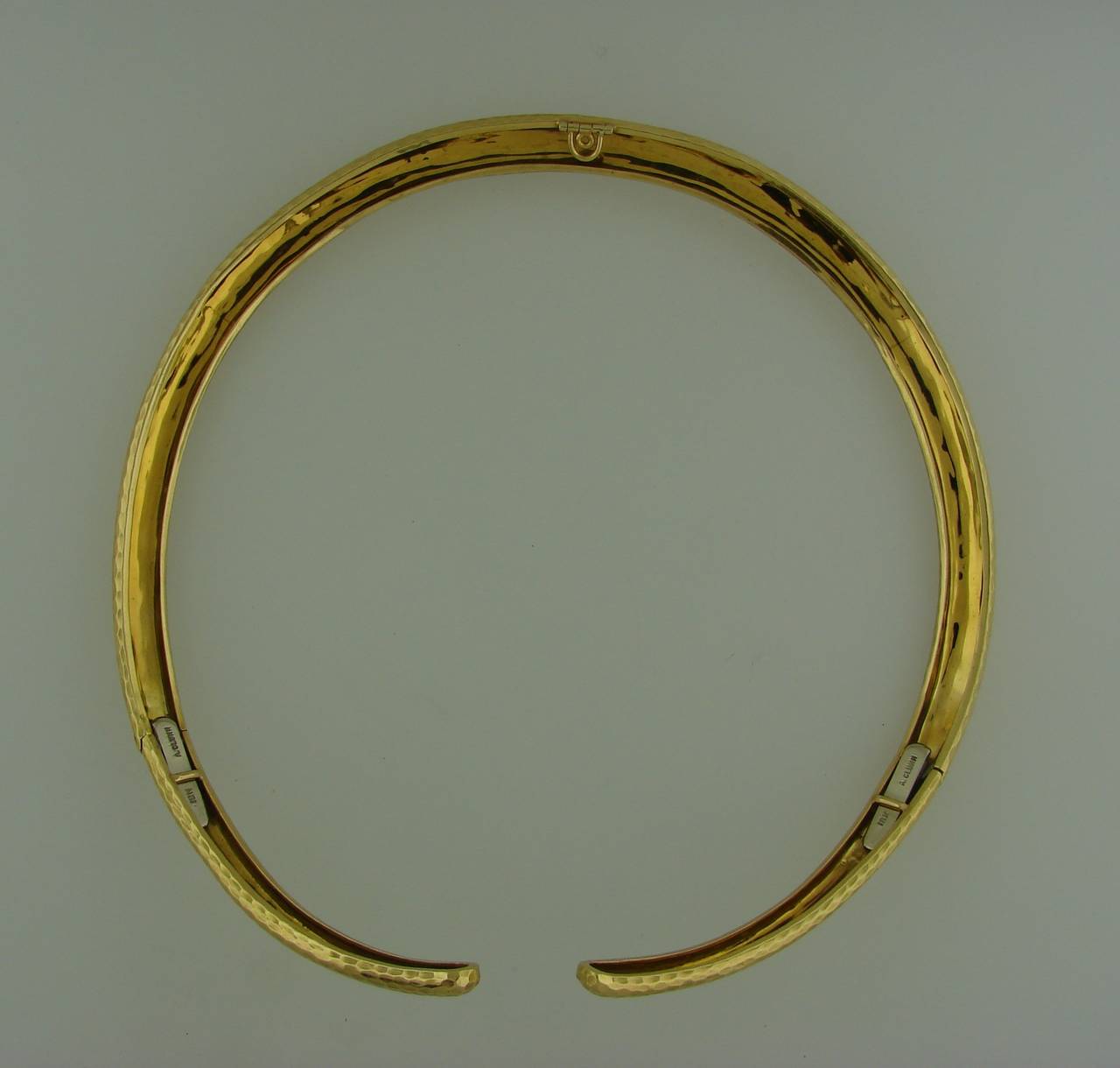 1970s Andrew Clunn Yellow Gold Choker Necklace 3