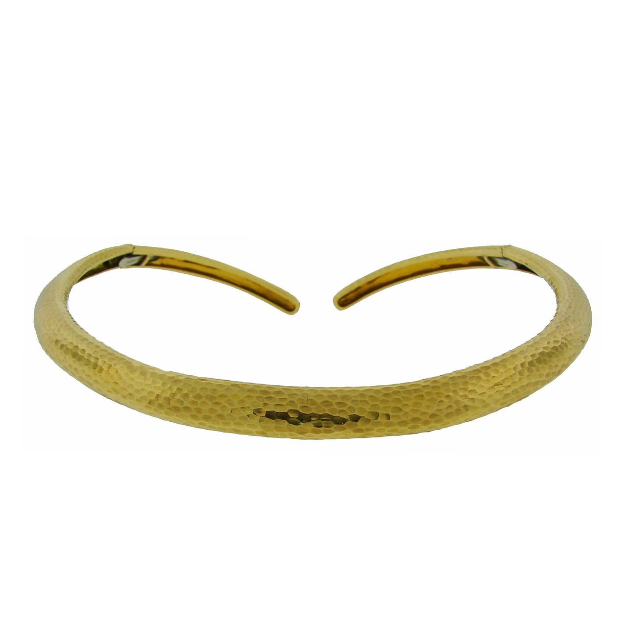 1970s Andrew Clunn Yellow Gold Choker Necklace