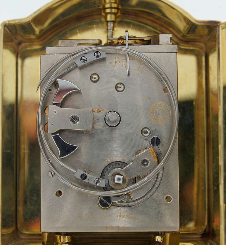 Black, Starr & Frost Yellow Gold Minute Repeater Desk Timepiece circa 1930s 6
