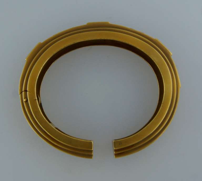 1989 Kieselstein-Cord Tourmaline & Yellow Gold Bangle Bracelet 2