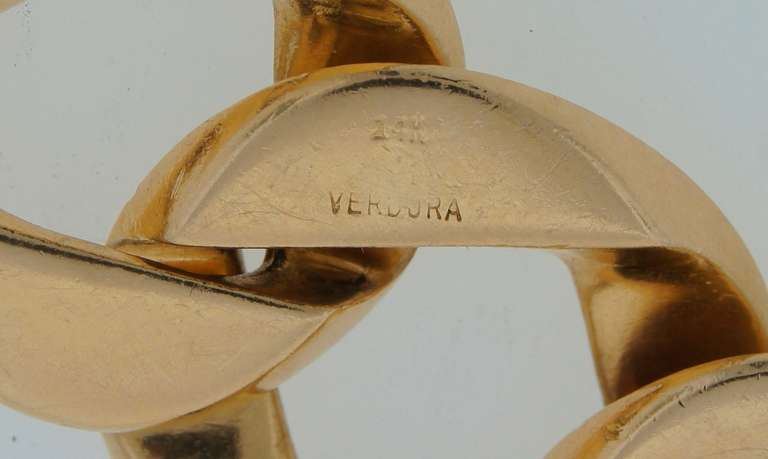Verdura Curb Link Yellow Gold Bracelet 1