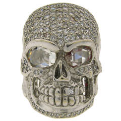 LOREE RODKIN Diamond White Gold Skull Ring 9
