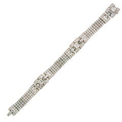 c.1960s OSCAR HEYMAN Diamond Platinum Bracelet 3