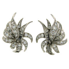 1930s Chaumet Paris Diamond Platinum Earrings