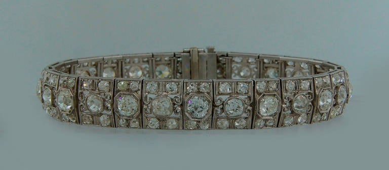 Art Deco Diamant-Platin-Armband 1910er Jahre (Art déco) im Angebot