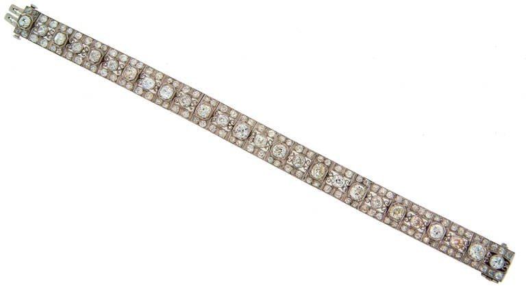 Women's Art Deco Diamond Platinum Bracelet 1910s For Sale