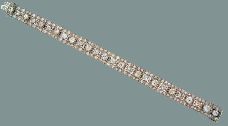 Art Deco Diamond Platinum Bracelet 1910s For Sale 1