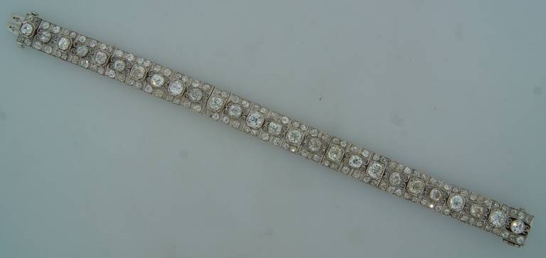 Art Deco Diamant-Platin-Armband 1910er Jahre im Zustand „Gut“ im Angebot in Beverly Hills, CA