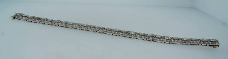 Art Deco Diamond Platinum Bracelet 1910s For Sale 2