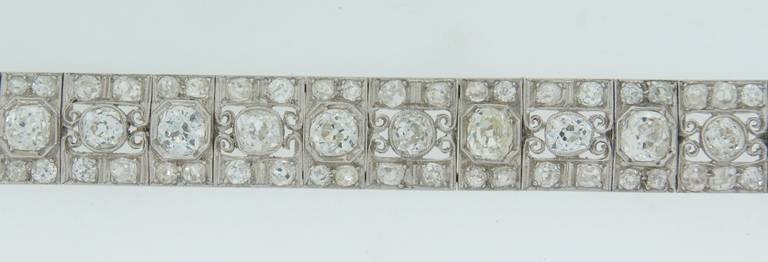 Art Deco Diamond Platinum Bracelet 1910s For Sale 3