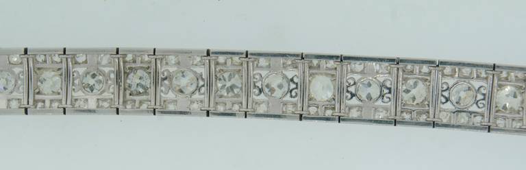 Art Deco Diamant-Platin-Armband 1910er Jahre im Angebot 4