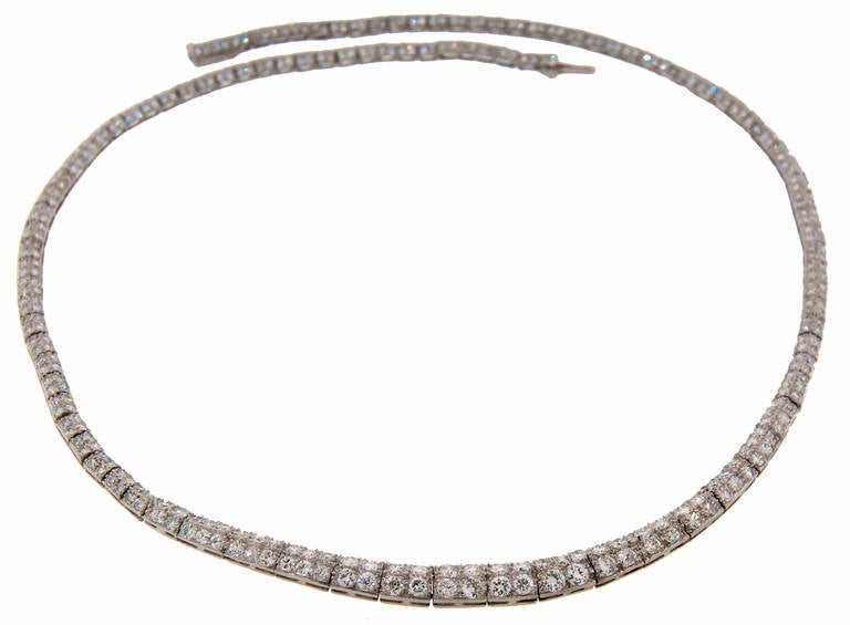 Tiffany & Co. Art Deco Diamond Platinum Necklace c1920s 5