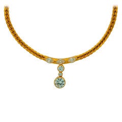 1970s Cartier Diamond Yellow Gold Necklace 9