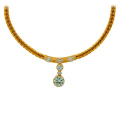 Retro Cartier Necklace 18k Gold Diamond Estate Jewelry