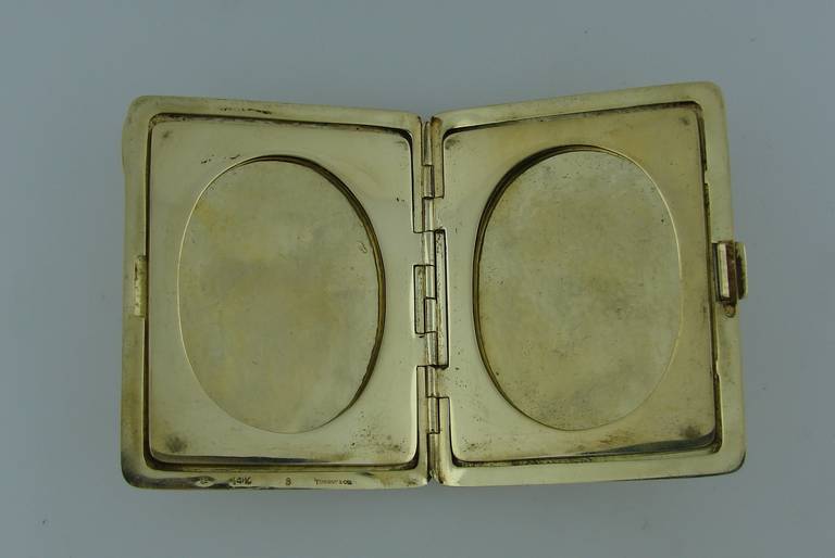 Women's or Men's Tiffany & Co. Yellow Gold Travel Picture Frame Pocket Case