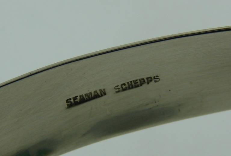 Seaman Schepps Emerald Pearl White Gold Bracelet and Pin Clip Set 6
