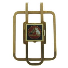 1956 RCA Award of Merit Gold and Enamel Money Clip Watch by J. E. Caldwell 8