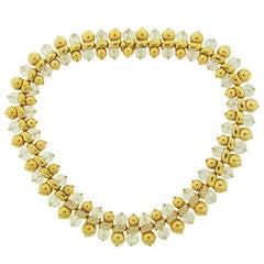 Boucheron Rock Crystal Diamond Yellow Gold Necklace