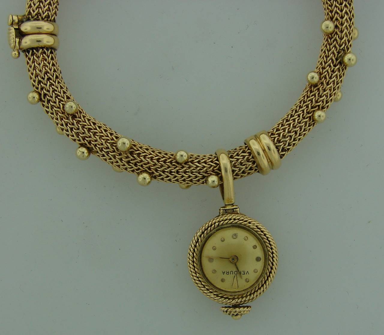 Women's c.1960's Verdura Yellow Gold Pendant Watch / Bracelet