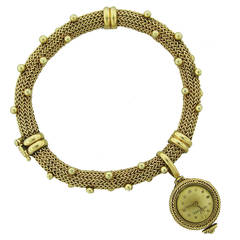 c.1960's Verdura Yellow Gold Pendant Watch / Bracelet