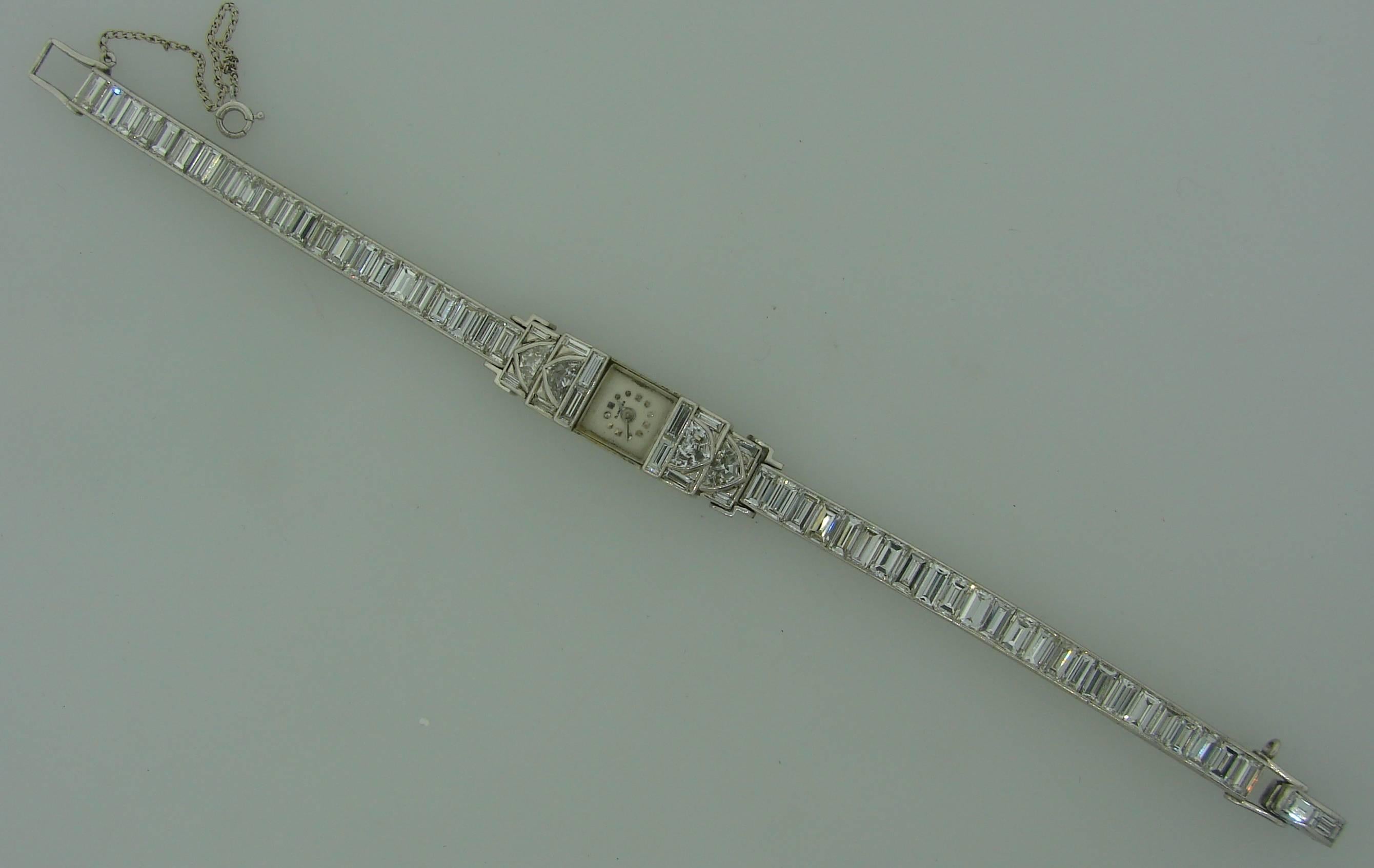 Blancpain Lady's Platinum Diamond Bracelet Wristwatch 1