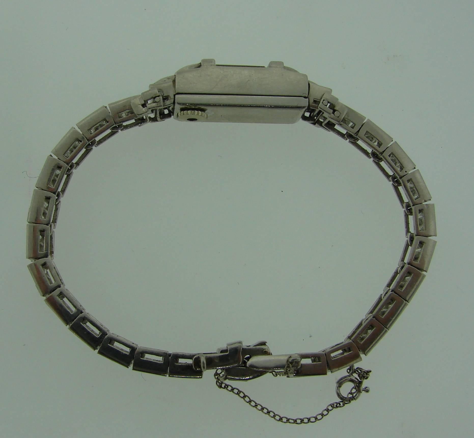 Blancpain Lady's Platinum Diamond Bracelet Wristwatch 2