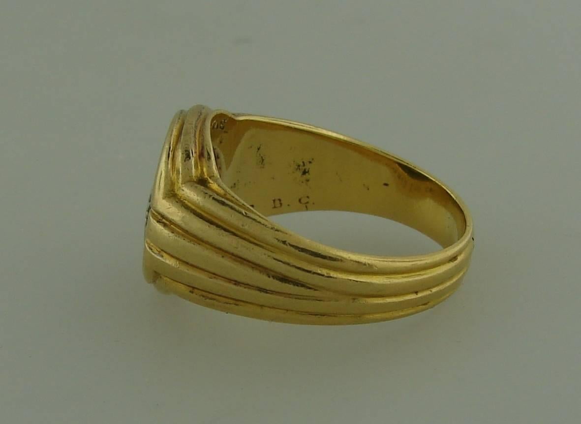 Bulgari 1970er Jahre Antiker Silbermünze Goldring 1