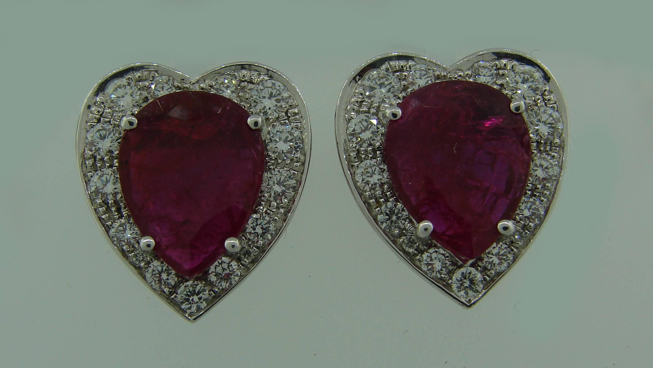 natural ruby earrings