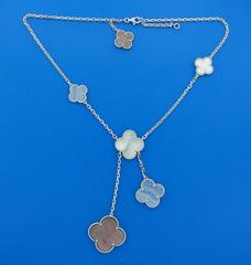 Van Cleef & Arpels Magic Alhambra mother-of-pearl Gold Chalcedony Necklace