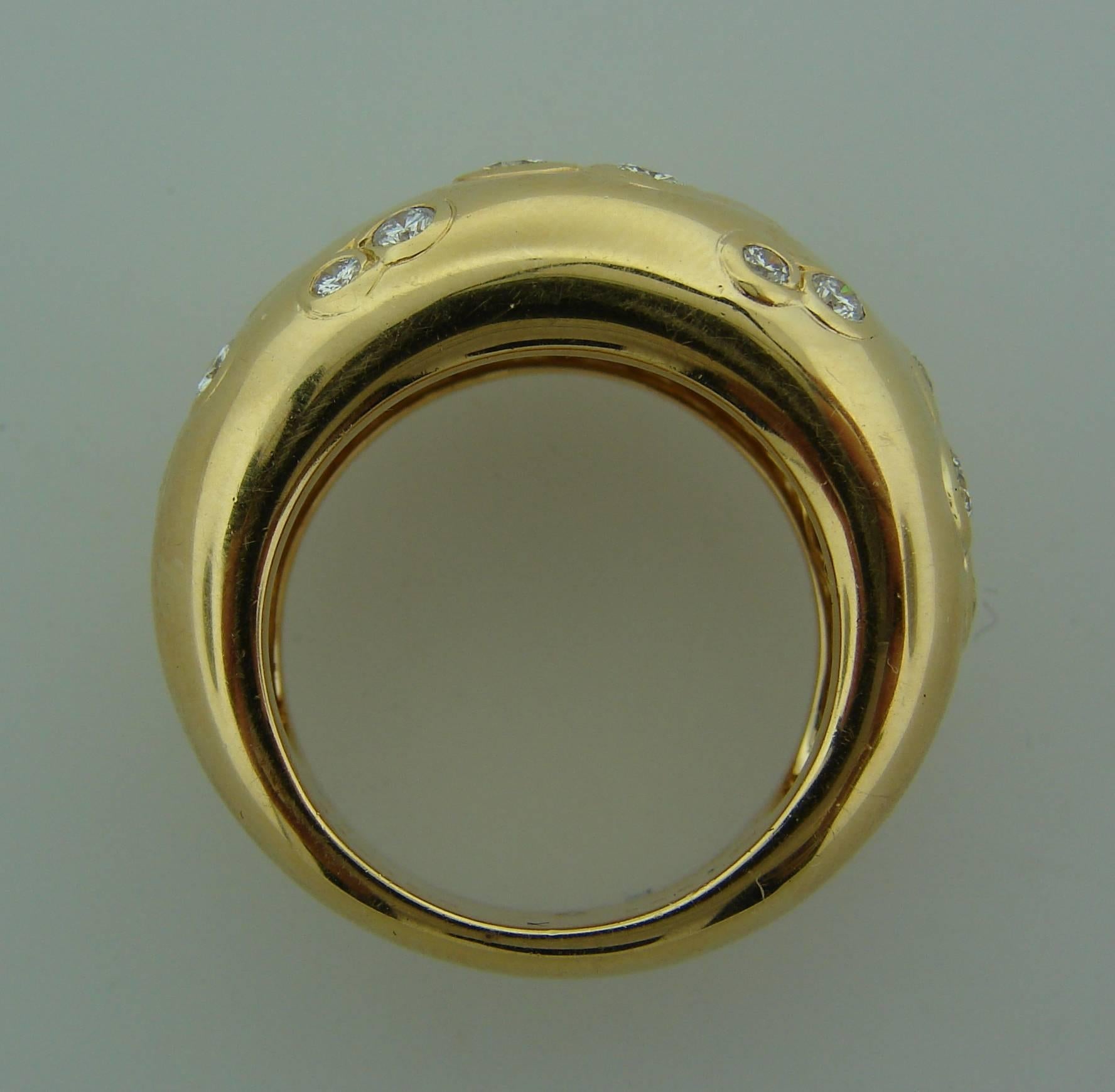 Women's 1994 Cartier Diamond Gold Band Ring